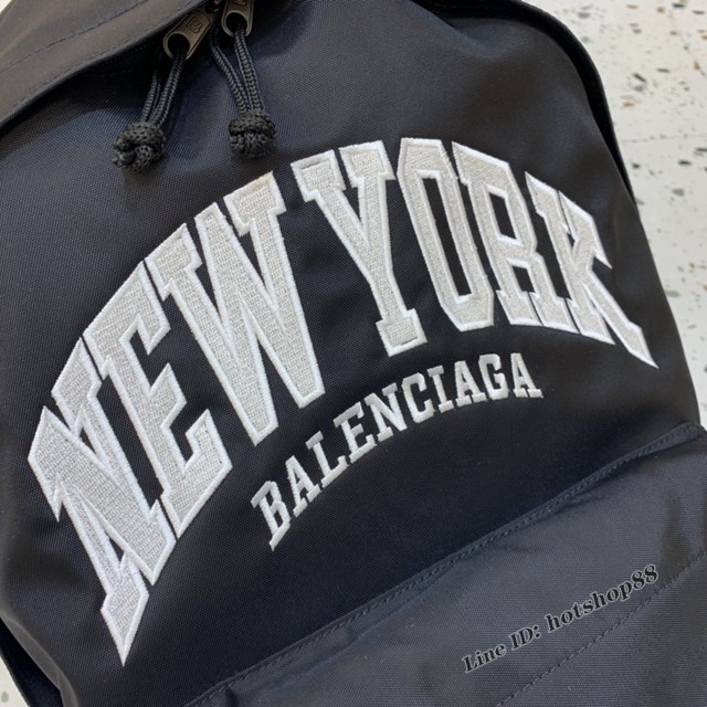 Balenciaga專櫃爆款男女同款黑色布包雙肩包 巴黎世家雙肩背包大書包 fyj1614